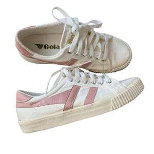 Gola - Mark Cox Tennis Sneakers White & Pink Sz 7.5